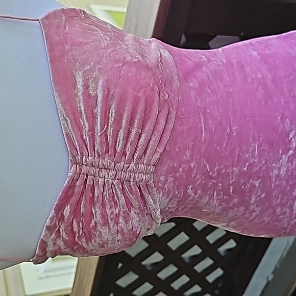 NWT Barbie Pink Urban Outfitters Crushed Velvet mini dress in size Small - Picture 2 of 7